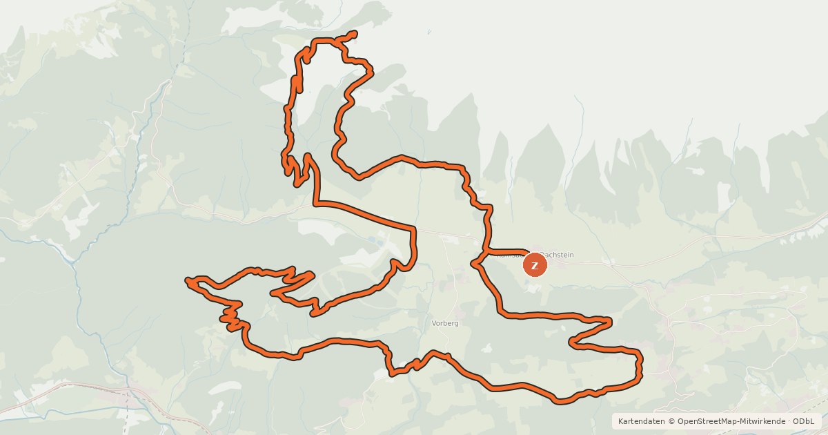 Kartenübersicht der Radroute 07 Ramsau Runde