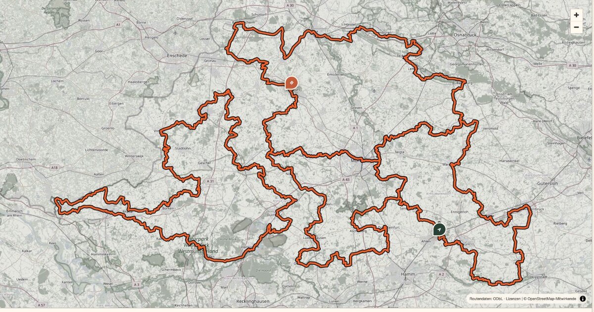 Kartenübersicht der 100-Schlösser-Route