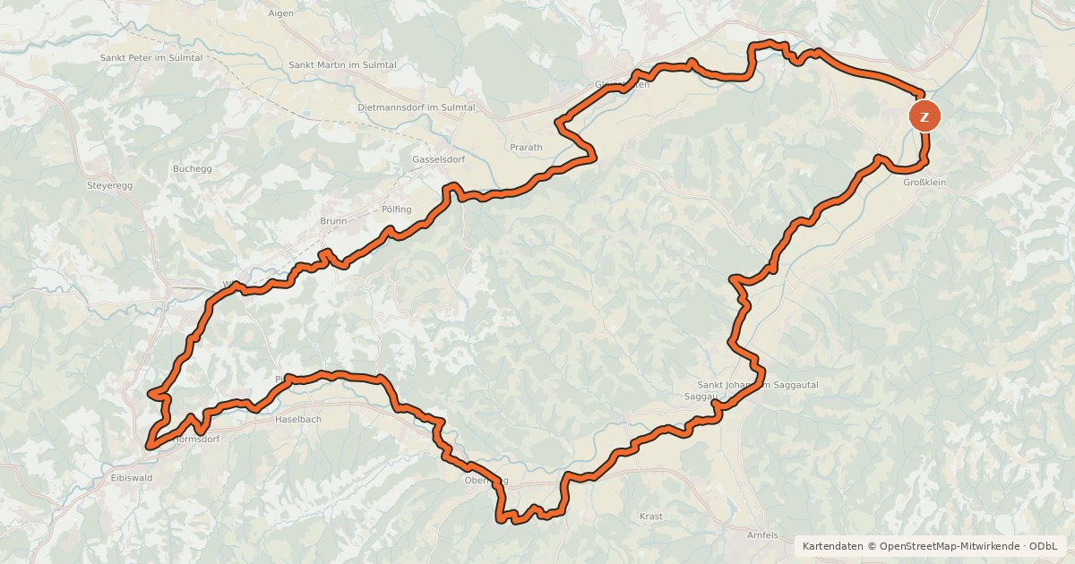 Kartenübersicht der Radroute 2-Flüsse Tour