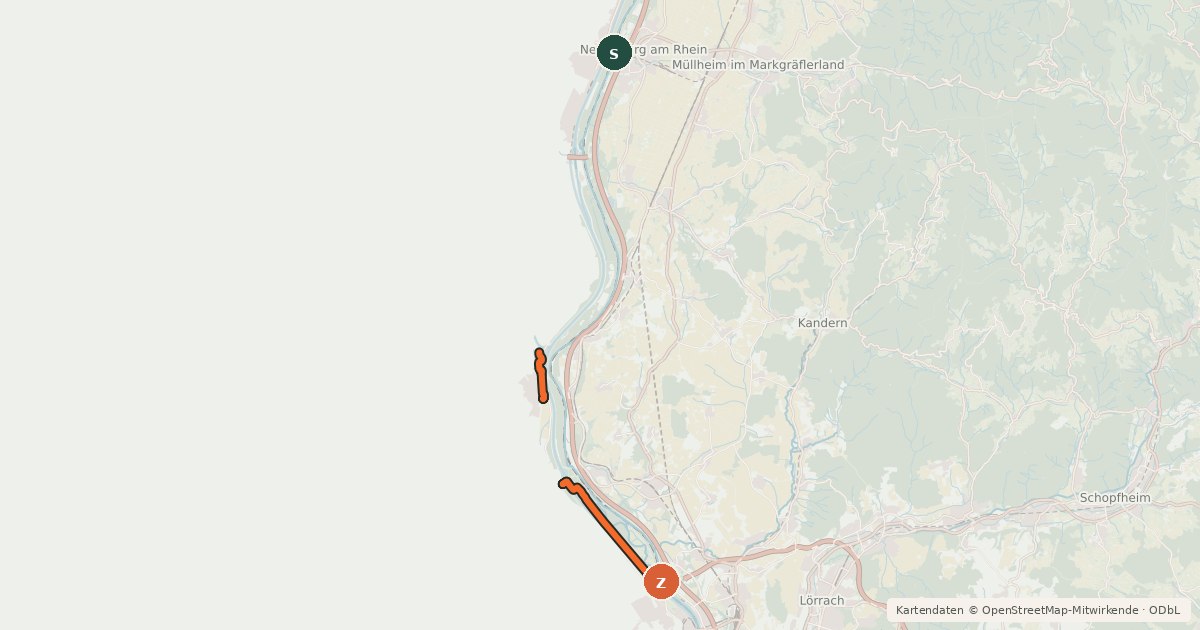Kartenübersicht der Radroute 2 Rives 3 Ponts - Tour 2 et 3 (FR)