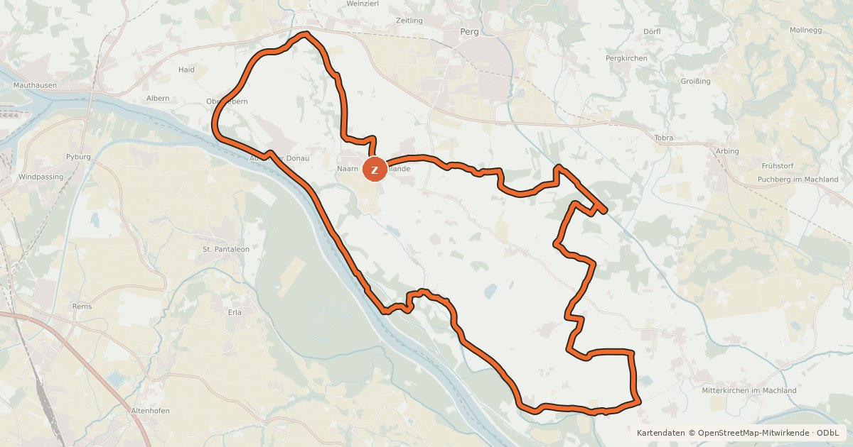 Kartenübersicht der Radroute 3 Flüsse Radweg