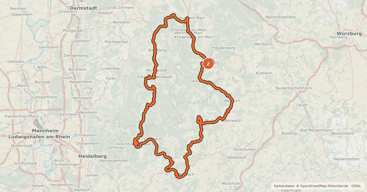 Kartenübersicht der Radroute 3-Länder-Radweg