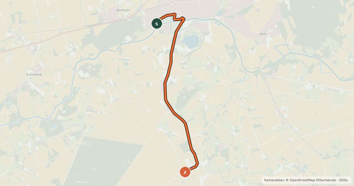Kartenübersicht der Radroute 3-Länder-Tour