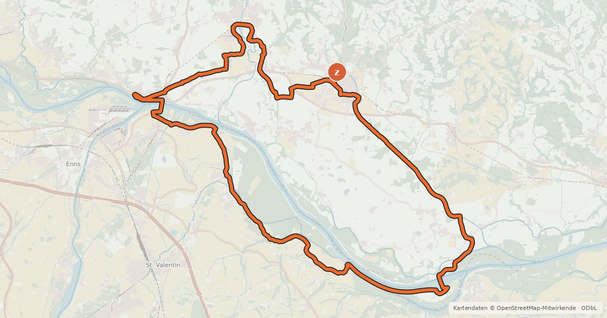 Kartenübersicht der Radroute 5 Flüsse Radweg