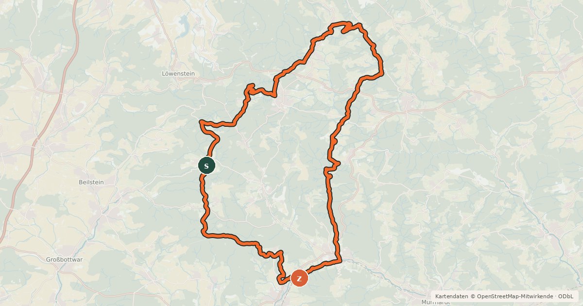 Kartenübersicht der Radroute 5-Landkreis-Radtour