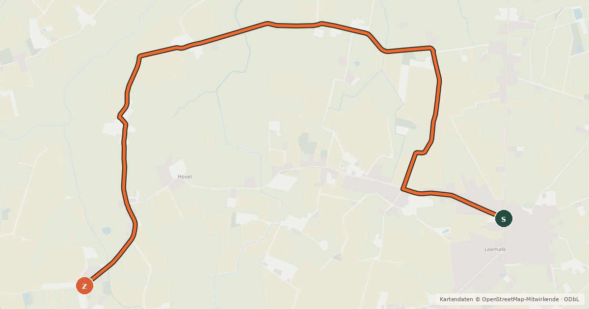 Kartenübersicht der Radroute 77-89