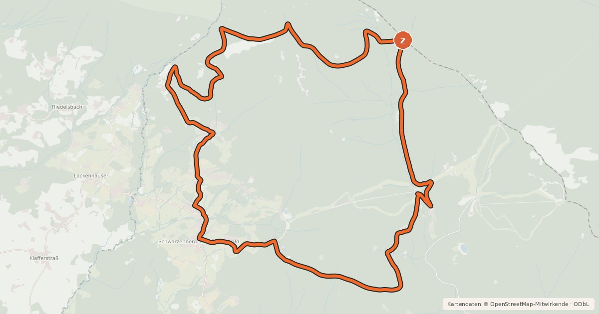 Kartenübersicht der Radroute 806 Hochwald Mountainbike Runde