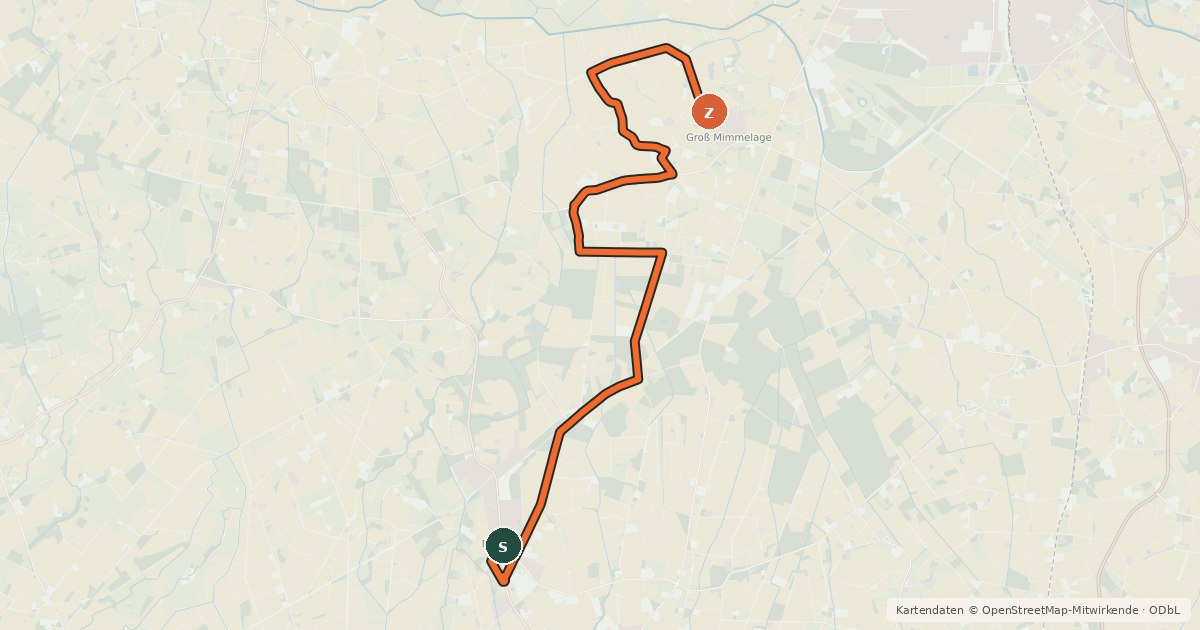 Kartenübersicht der Radroute Acker Schnacker Tour