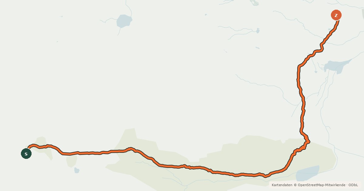 Kartenübersicht der Radroute Älplisee Trail