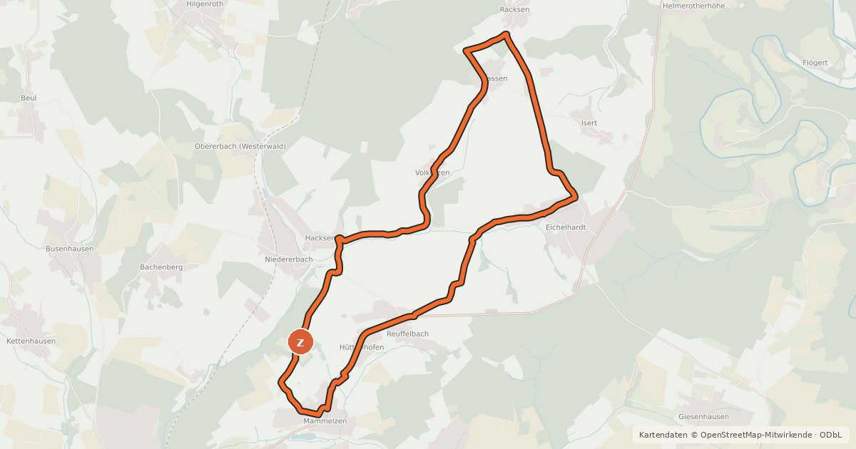 Kartenübersicht der Radroute [AK8] Die kleine Tour