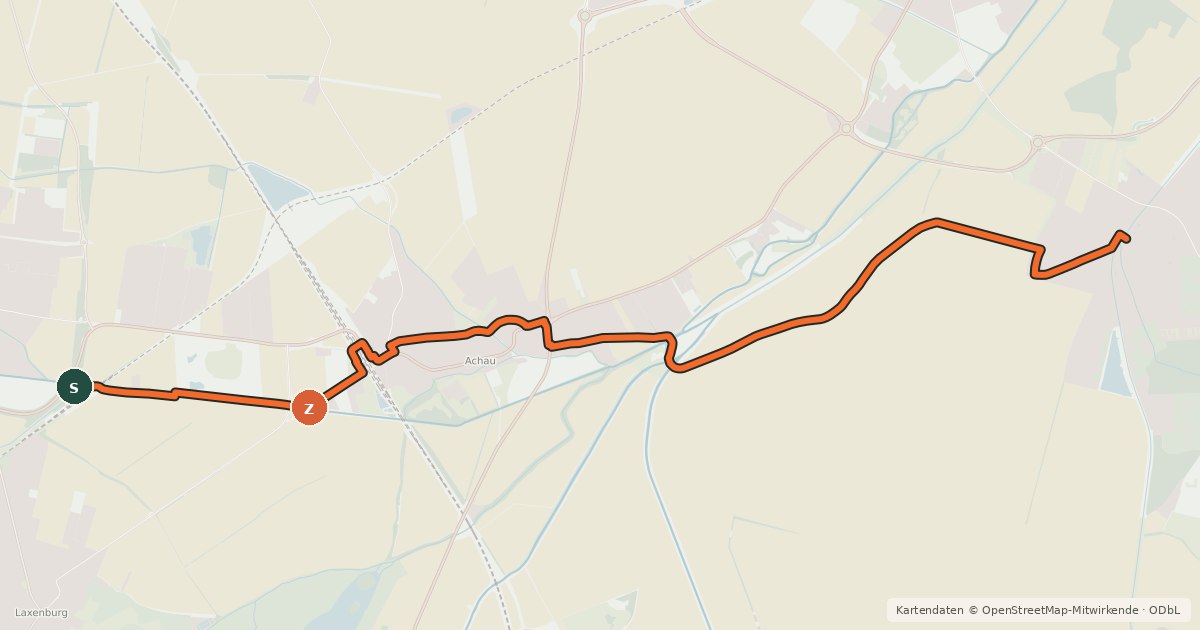 Kartenübersicht der Radroute Alanova Radwege