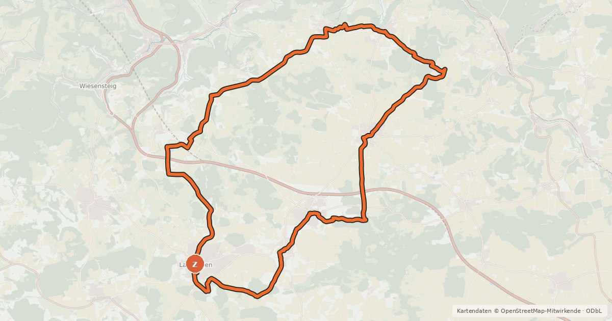Kartenübersicht der Radroute Alb-Donau-Kreis Tour 1