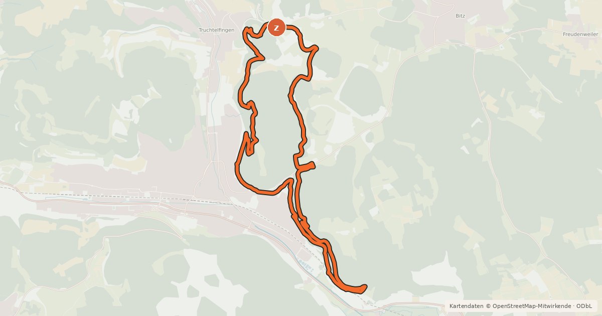 Kartenübersicht der Radroute ALB-GOLD Wadenbeißer