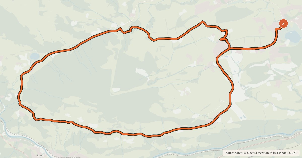Kartenübersicht der Radroute Allbau Bikestrecke "Böndlsee"