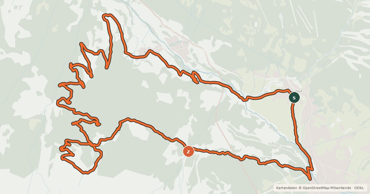 Kartenübersicht der Radroute Alp Casanna