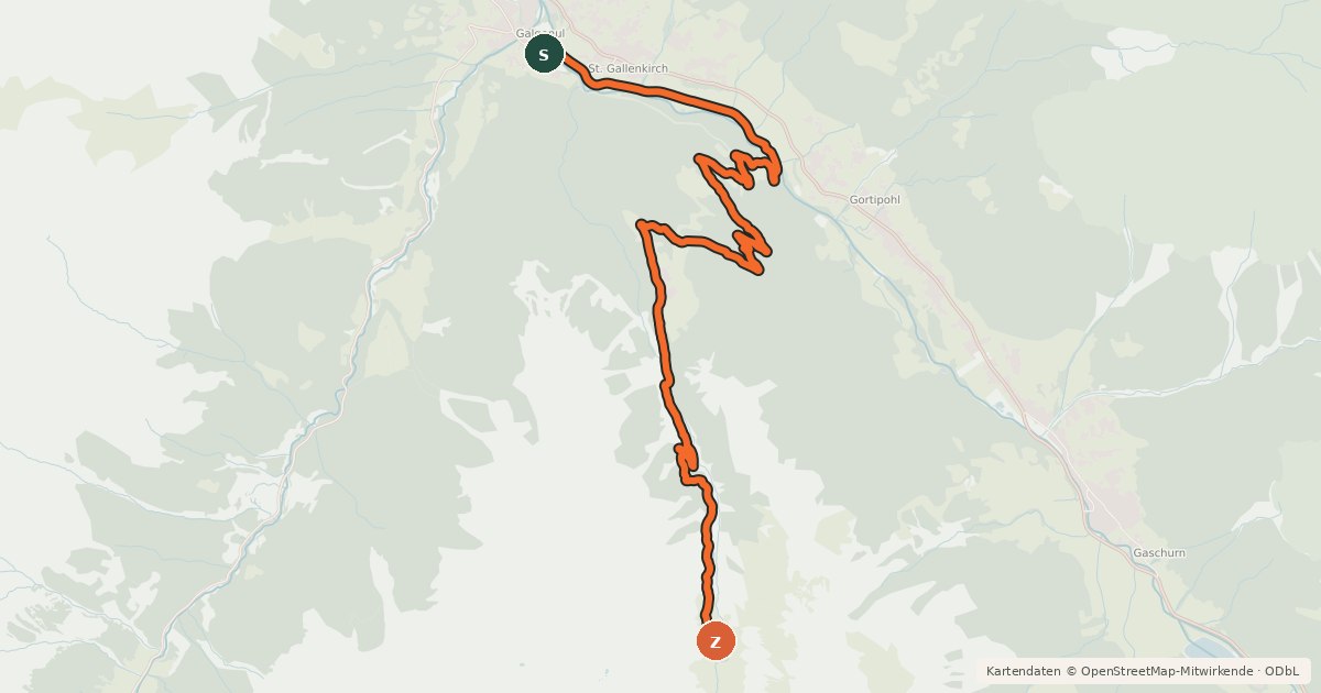 Kartenübersicht der Radroute Alpe Nova Tour