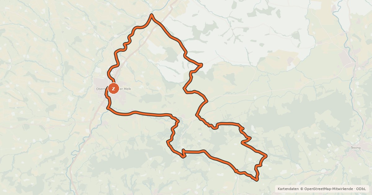 Kartenübersicht der Radroute Alpenvorlandtour