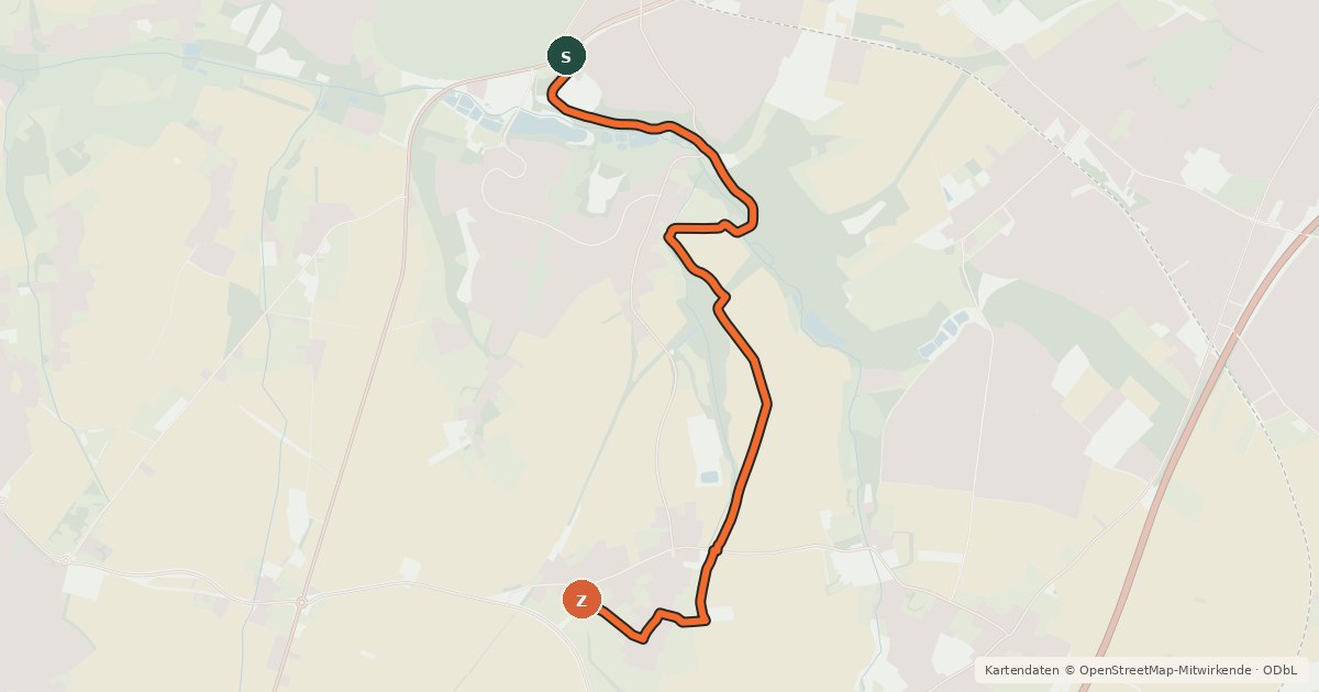 Kartenübersicht der Radroute Alsdorf (63) - Würselen (76)