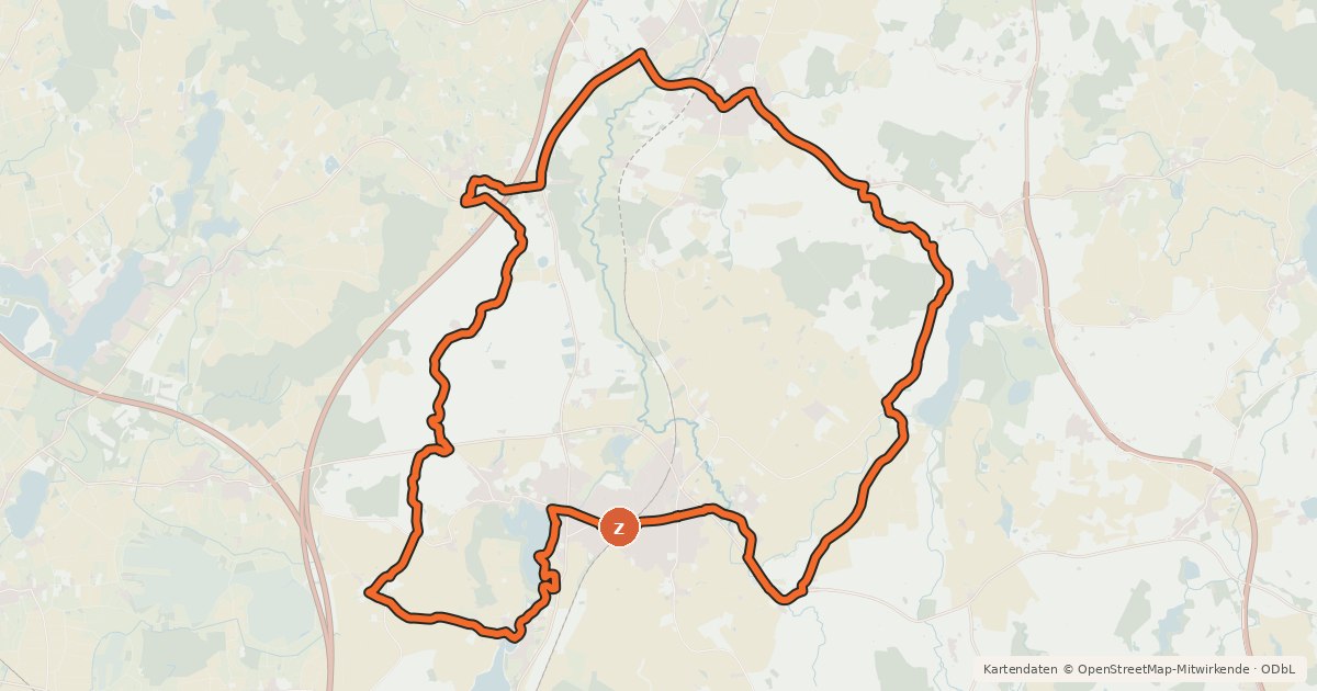 Kartenübersicht der Radroute Antik Tour