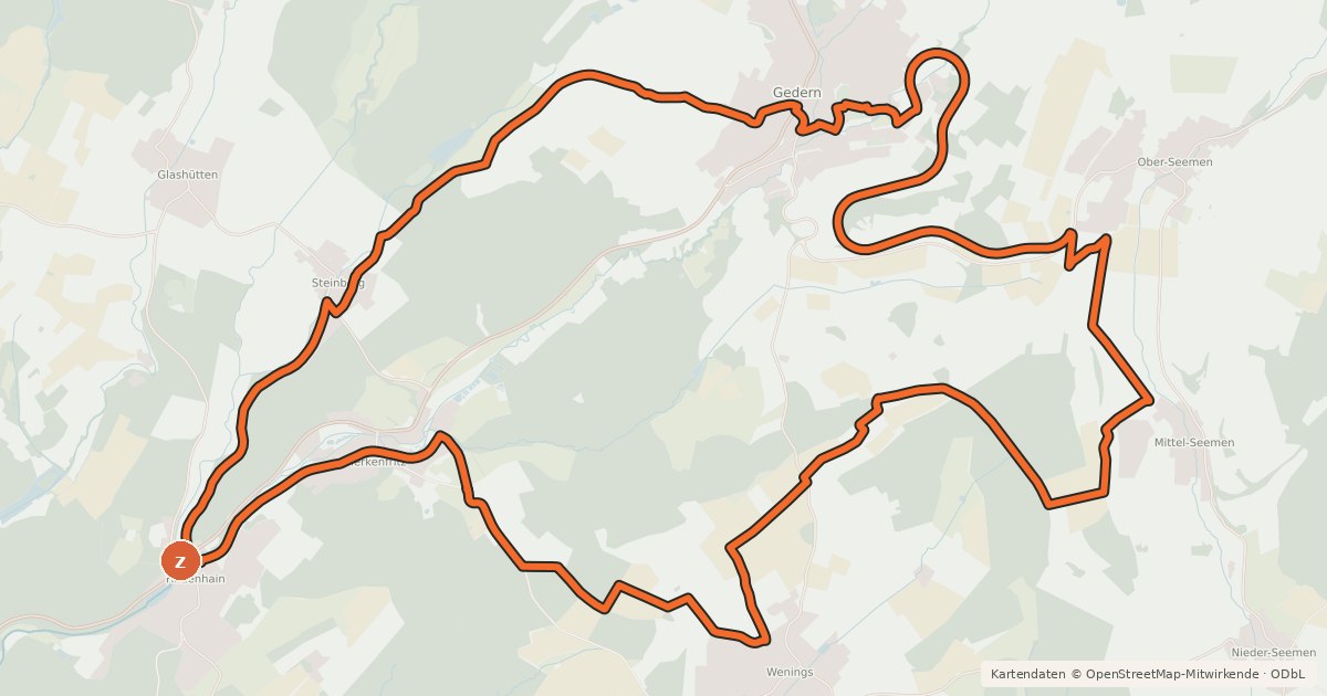 Kartenübersicht der Radroute Apfelwein- und Obstwiesenroute - Regionalschleife Wetteraukreis Nr. 3