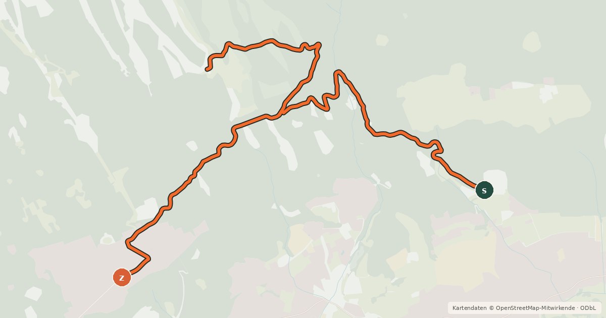 Kartenübersicht der Radroute Arzler Alm