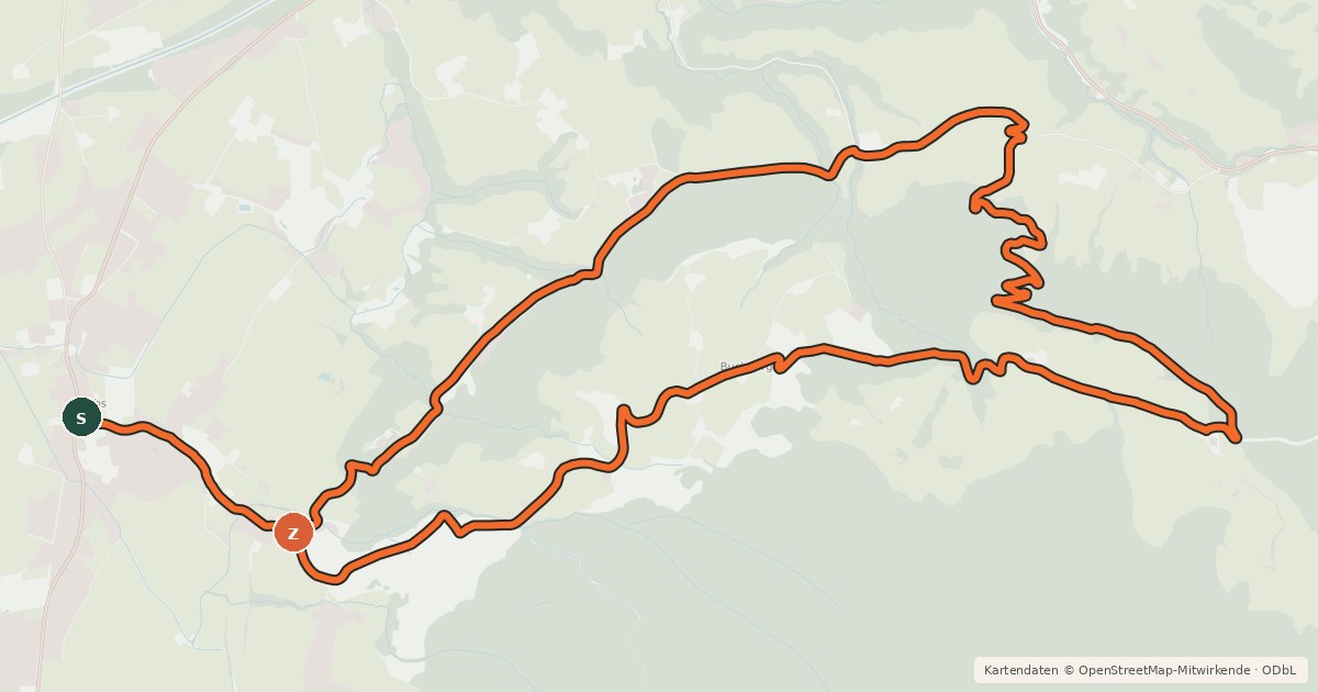 Kartenübersicht der Radroute Aschingeralm-Runde