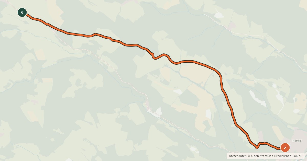 Kartenübersicht der Radroute Aspang Route