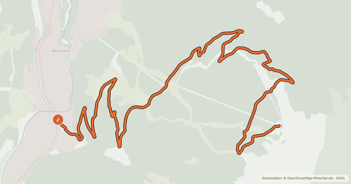 Kartenübersicht der Radroute Auf den Graukogel