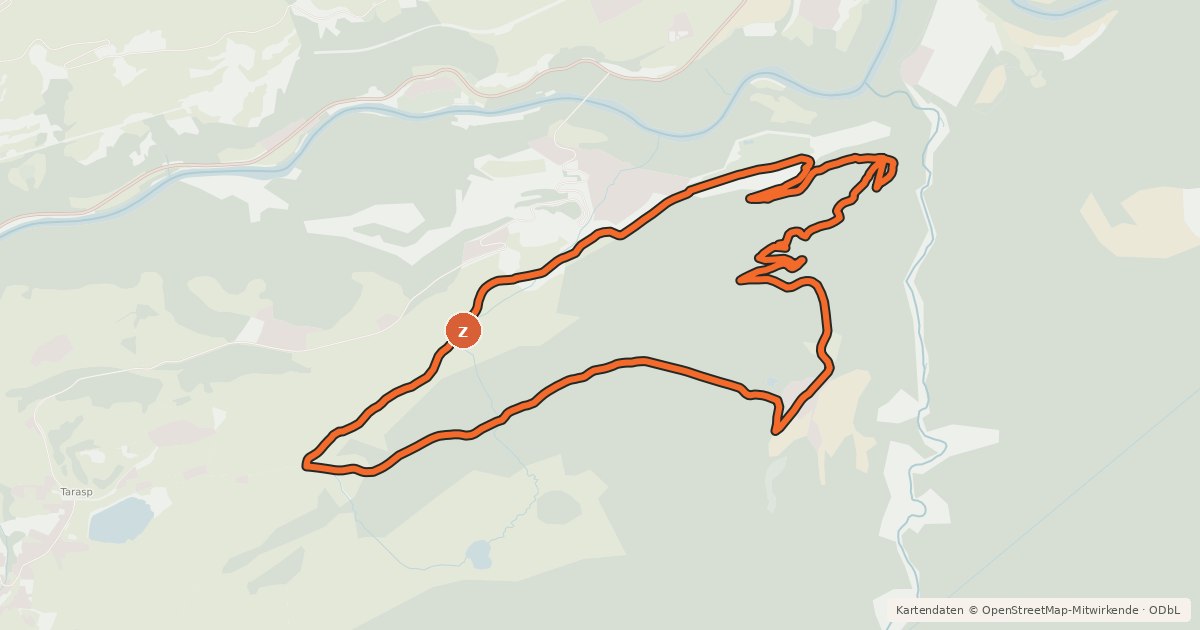 Kartenübersicht der Radroute Avrona Bike