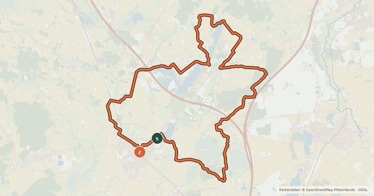 Kartenübersicht der Radroute Bade Tour