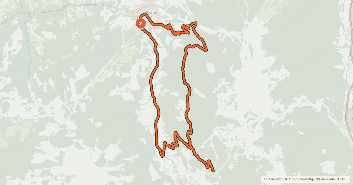 Kartenübersicht der Radroute Baierwald Runde SW44