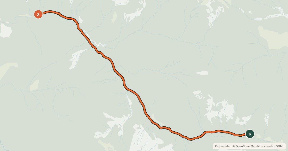 Kartenübersicht der Radroute Bayerische Staatsforsten Bike Trail Langenau