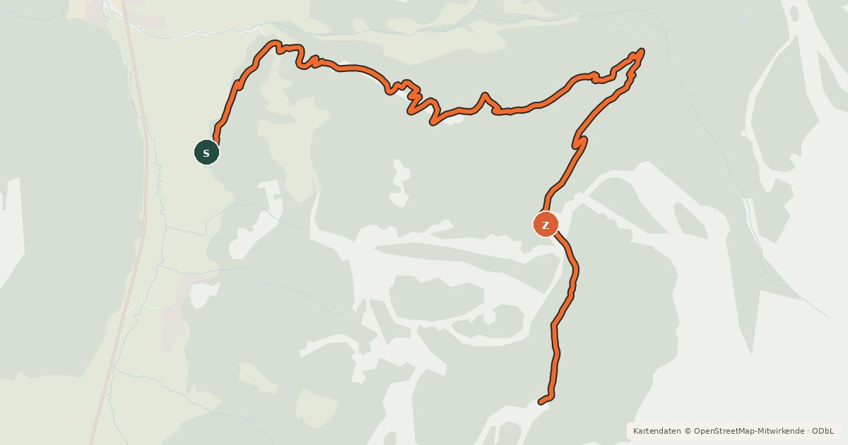 Kartenübersicht der Radroute Bergkastelltrail