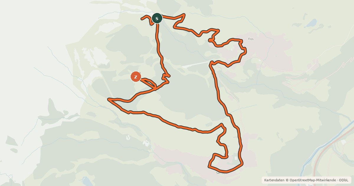 Kartenübersicht der Radroute Beutelkopf Tour