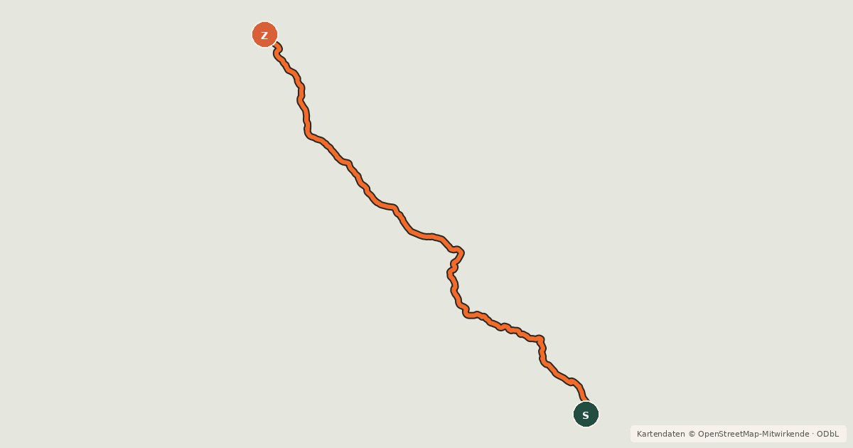 Kartenübersicht der Radroute Bhaderwah to Dod
