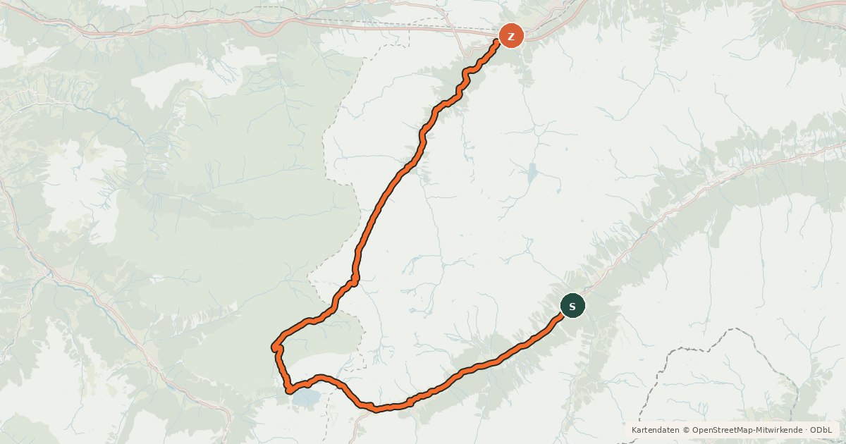 Kartenübersicht der Radroute Bike Trail Tirol Etappe 30