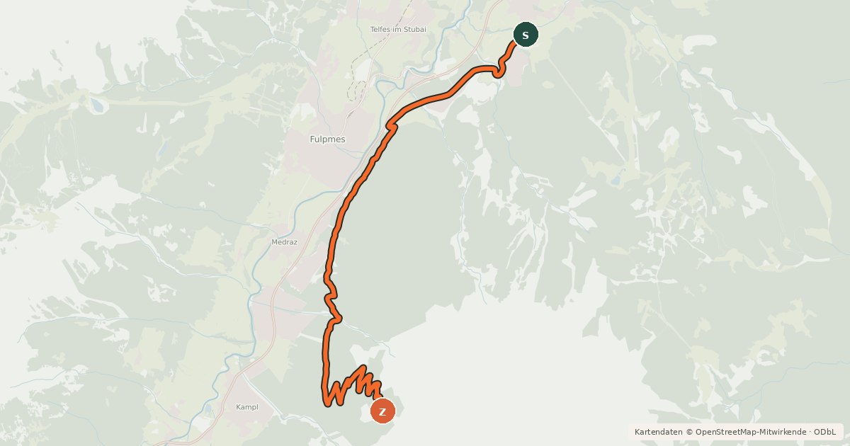 Kartenübersicht der Radroute Bikeklettern Wildeben