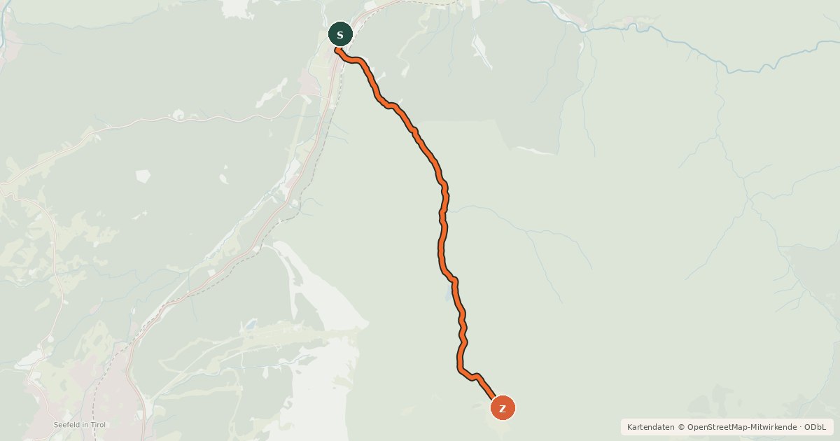 Kartenübersicht der Radroute Biketour Eppzirler Alm