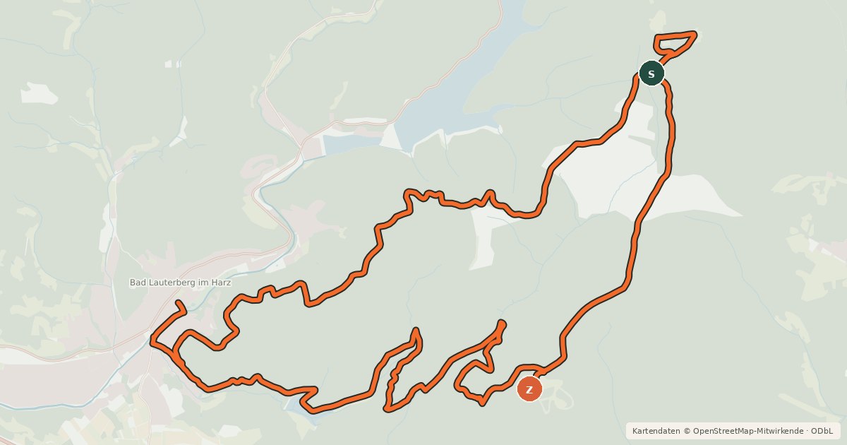 Kartenübersicht der Radroute BL3 Fünf-Kluge-Köpfe-Tour