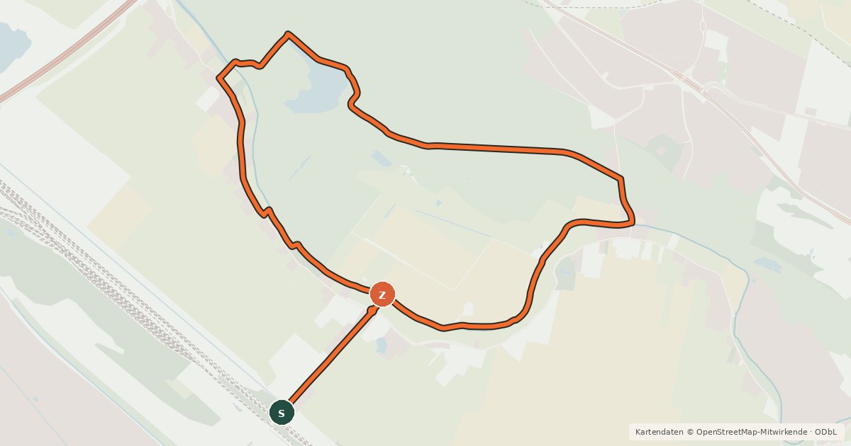 Kartenübersicht der Radroute Boberger Dünen