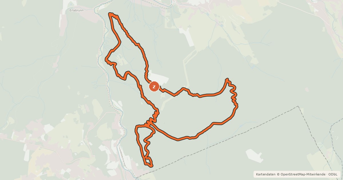 Kartenübersicht der Radroute Border Trail