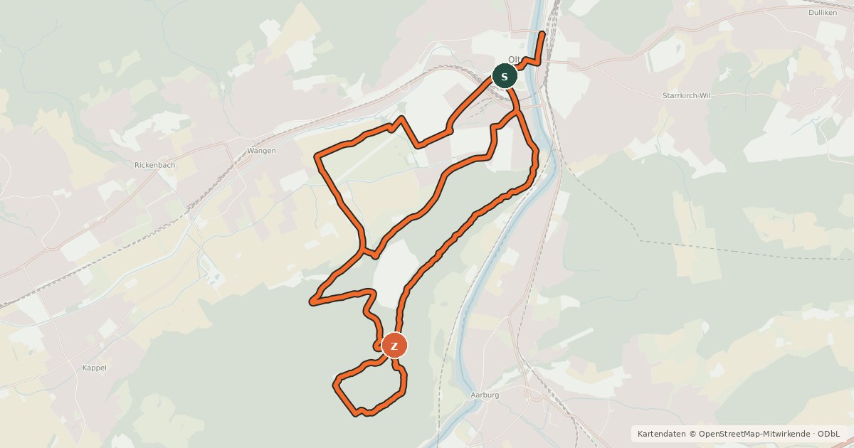 Kartenübersicht der Radroute Born-Trail