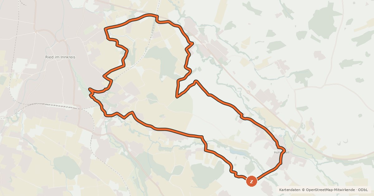 Kartenübersicht der Radroute Breitsach-Tour