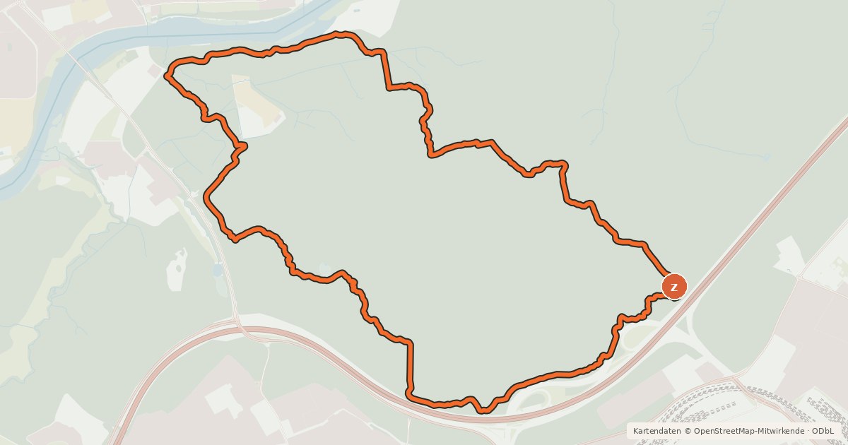 Kartenübersicht der Radroute Bremerloop