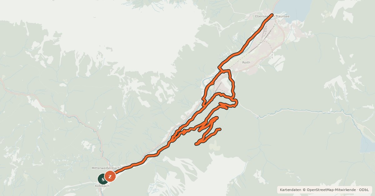 Kartenübersicht der Radroute Bromberg Moutainbikestrecke