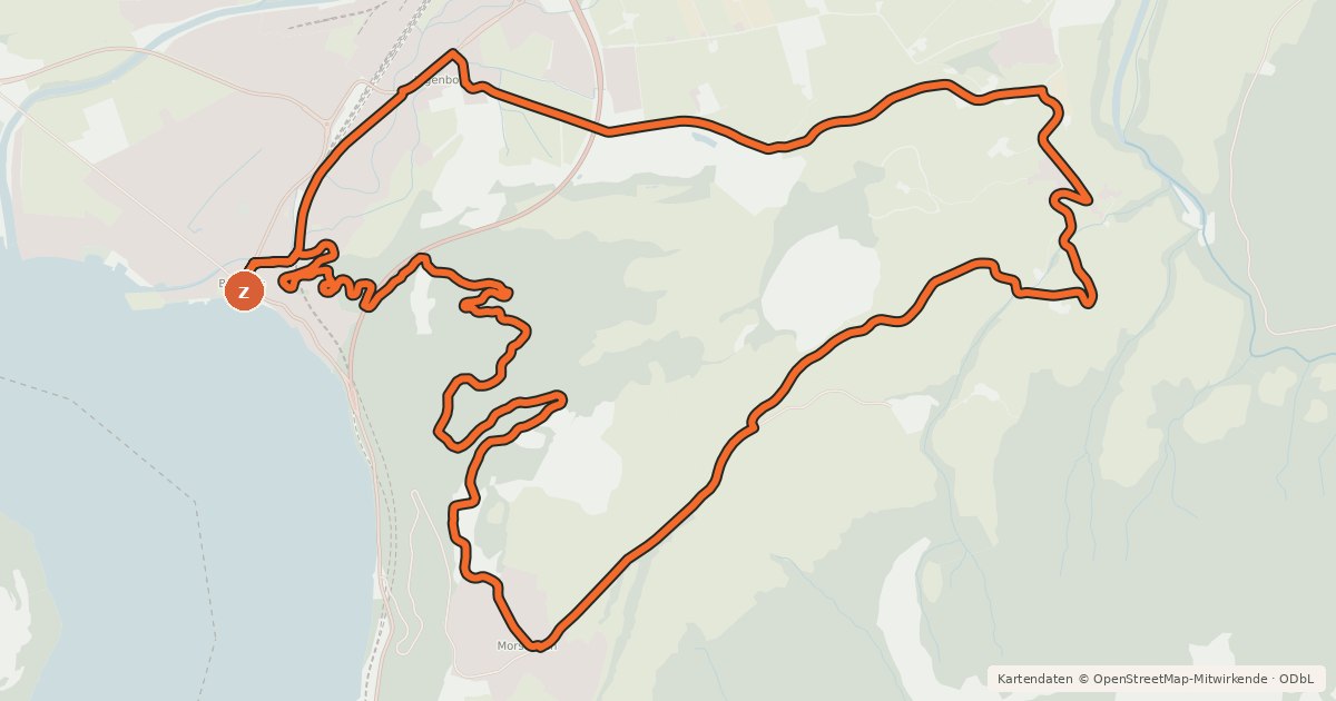 Kartenübersicht der Radroute Brunnen Tour