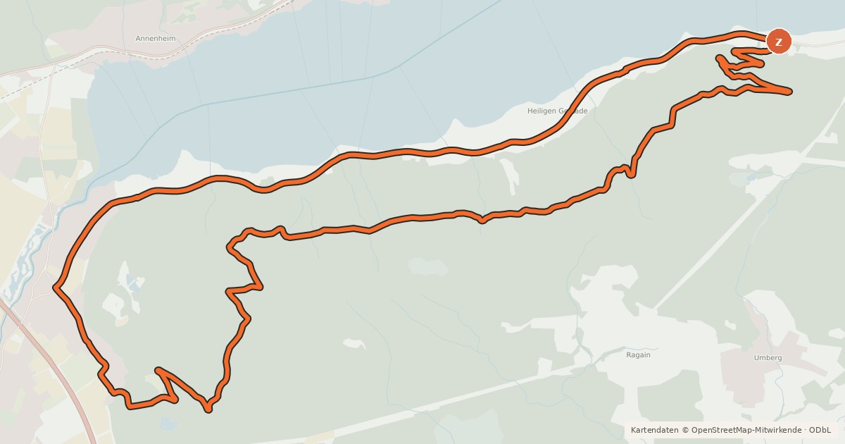 Kartenübersicht der Radroute Burg Tour - Nr. 13