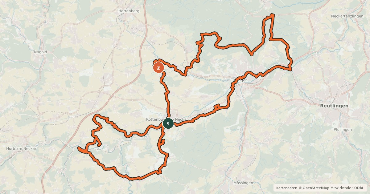 Kartenübersicht der Radroute Burgen & Schlösser-Tour