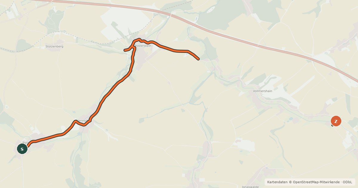 Kartenübersicht der Radroute Burgenroute
