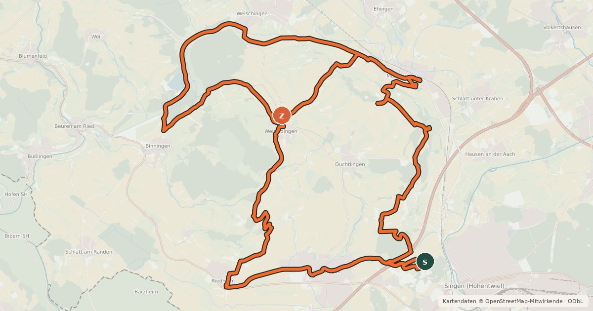 Kartenübersicht der Radroute Burgenweg 3